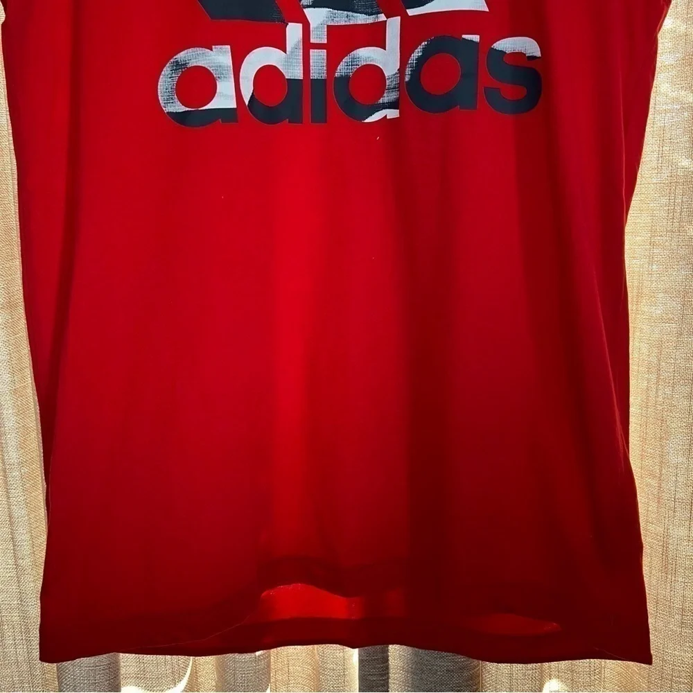 Adidas Red Americana Logo Tank with Contrast Stitching Size Small